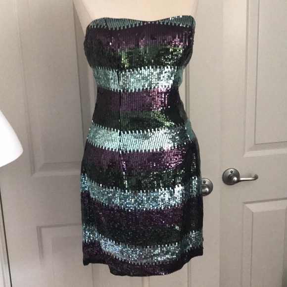 ABS Allen Schwartz Dresses & Skirts - Abs collection Sequin strapless dress 8 nwt